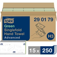TORK 290179 Zickzack Advanced Papierhandtücher (L x B) 23cm x 25cm Grün 3750St. TORK 290179 Zickzack Advanced Papierhandtücher (L x B) 23cm x 25cm Grün 3750St.