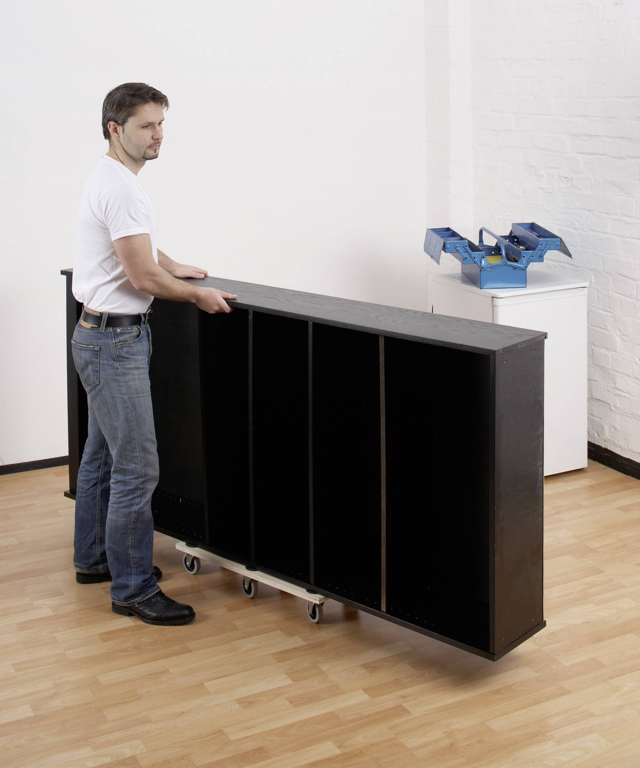 Meister Werkzeuge 0821420 Transportroller Holz Traglast (max.): 300kg 680mm x 290mm x 98mm Anzahl Lenkrollen 6