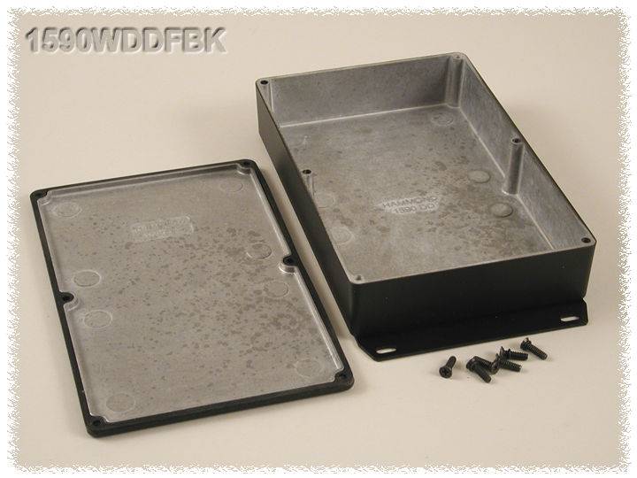 Hammond Electronics 1590WDDFBK Universal-Gehäuse 187.5 x 119.5 x 37 Aluminium Schwarz 1 St.