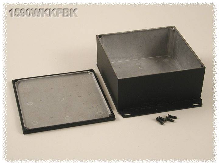 Hammond Electronics 1590WKKFBK Universal-Gehäuse 125 x 125 x 57 Aluminium Schwarz 1 St.