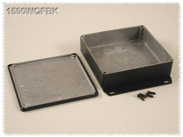 Hammond Electronics 1590WQFBK Universal-Gehäuse 120 x 120 x 34 Aluminium Schwarz 1 St.