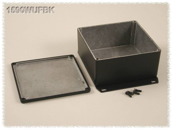 Hammond Electronics 1590WUFBK Universal-Gehäuse 119.5 x 119.5 x 59 Aluminium Schwarz 1 St.