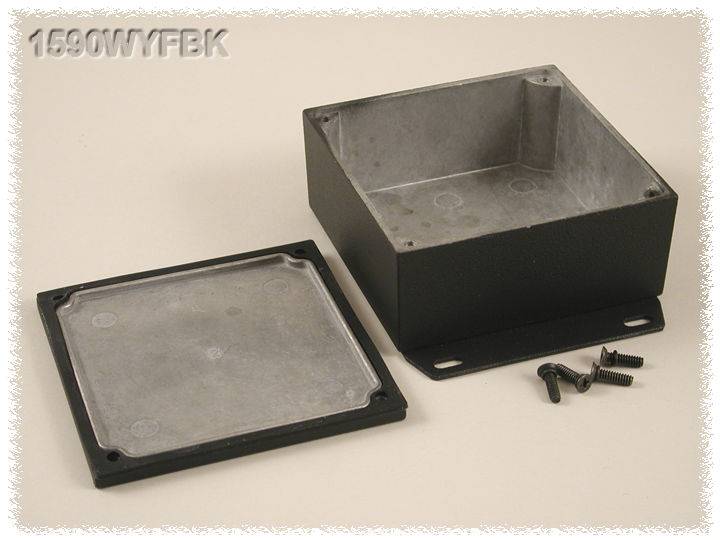 Hammond Electronics 1590WYFBK Universal-Gehäuse 92 x 92 x 42 Aluminium Schwarz 1 St.