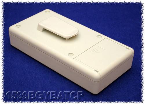Hammond Electronics 1599BGYBATCP Hand-Gehäuse 130 x 65 x 25 ABS Grau 1 St.