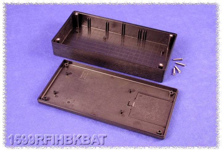 Hammond Electronics 1599RFIHBKBAT Hand-Gehäuse 220 x 110 x 44 ABS Schwarz 1 St.