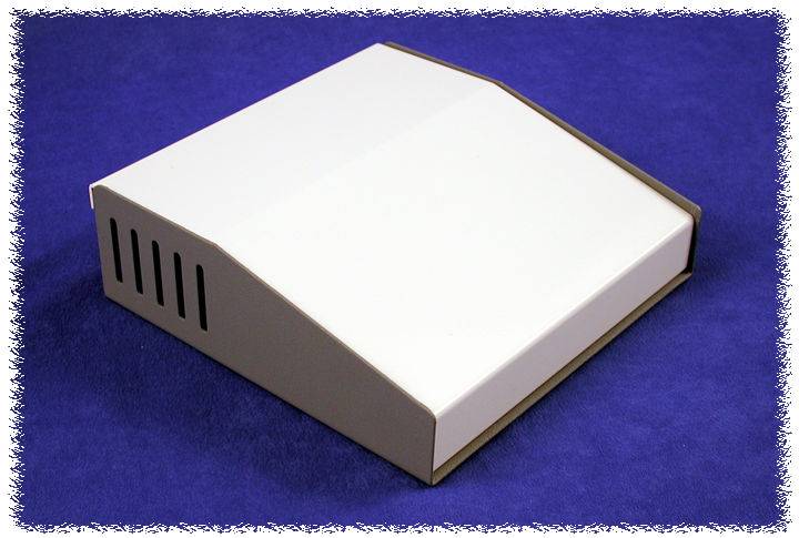 Hammond Electronics 500-0930 Pult-Gehäuse (L x B x H) 183 x 180 x 58 mm Aluminium Grau 1 St.