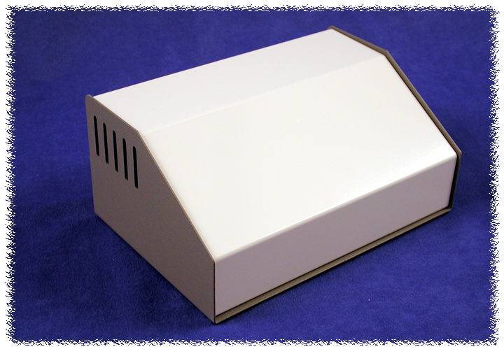 Hammond Electronics 519-0910 Pult-Gehäuse (L x B x H) 150 x 218 x 100 mm Stahl Grau 1 St.