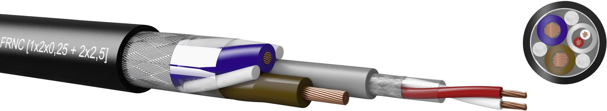 Kabeltronik 720H20000-1 Kombikabel 1 x 2 x 0.25 mm² + 2 x 2.50 mm² Schwarz Meterware