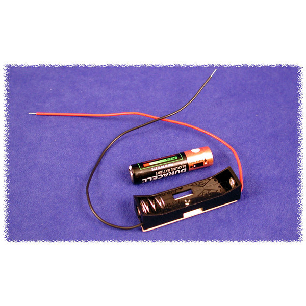 Hammond Electronics BH1AAAW Batteriehalter 1 x AAA Kunststoff Schwarz 1St.