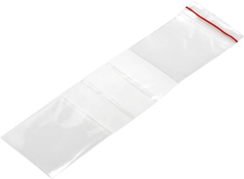 Druckverschlussbeutel mit Beschriftungsstreifen (B x H) 40mm x 150mm Transparent Polyethylen