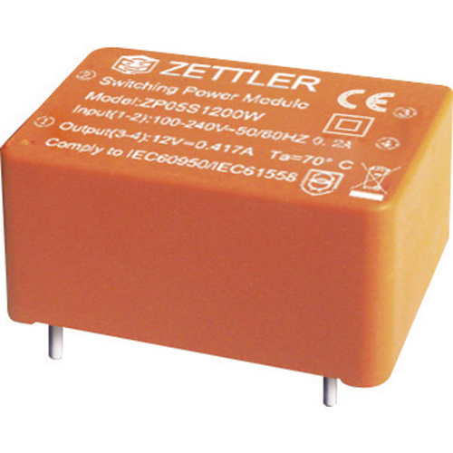 Zettler Magnetics AC/DC-Printnetzteil 12 V/DC 0.417A 5W