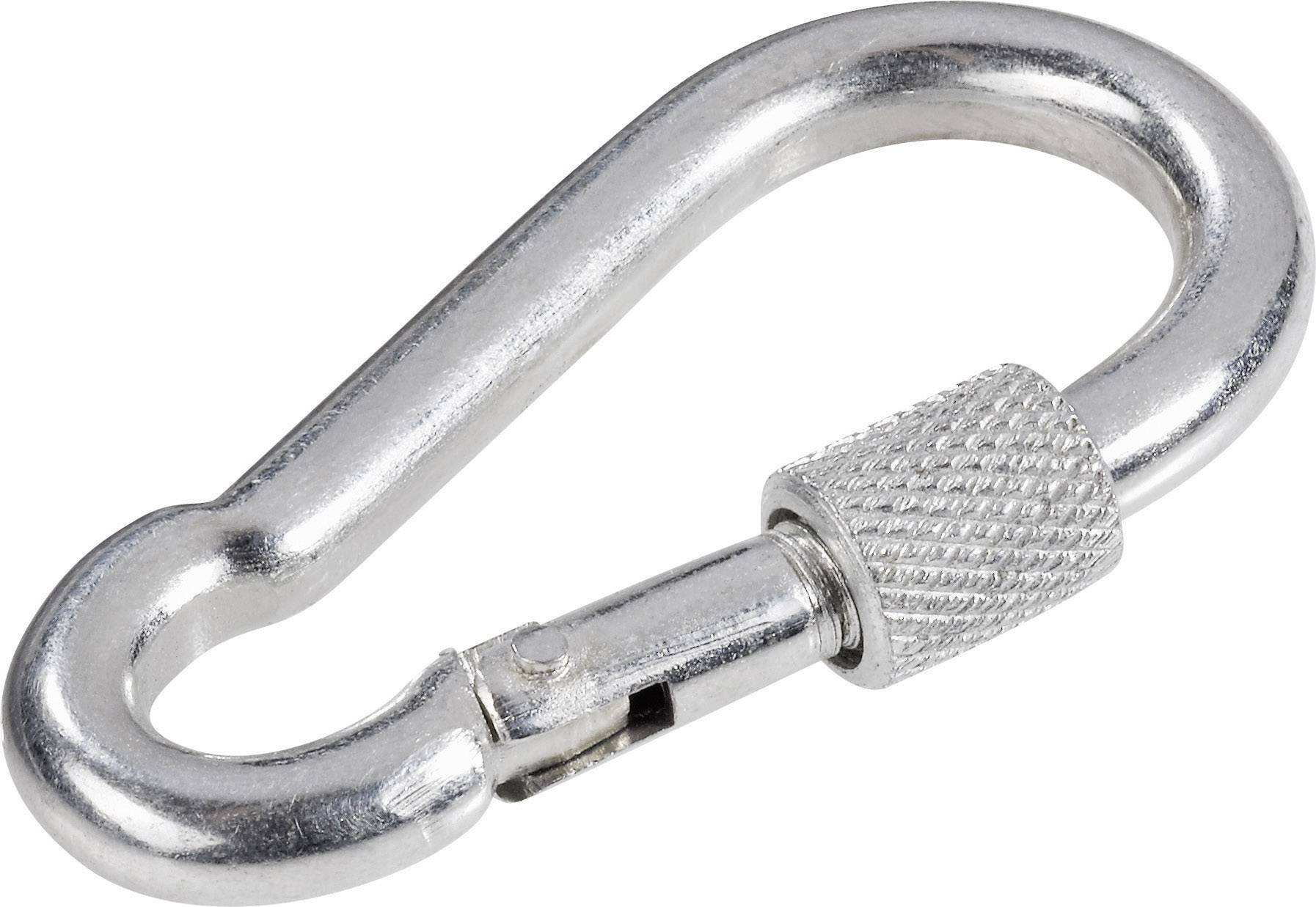 TOOLCRAFT 486771 Karabinerhaken mit Schraubverschluss (L x B) 70mm x 7mm