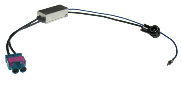 AIV Auto-Antennen-Adapter ISO 50 Ohm, Doppel-Fakra Audi, Volkswagen