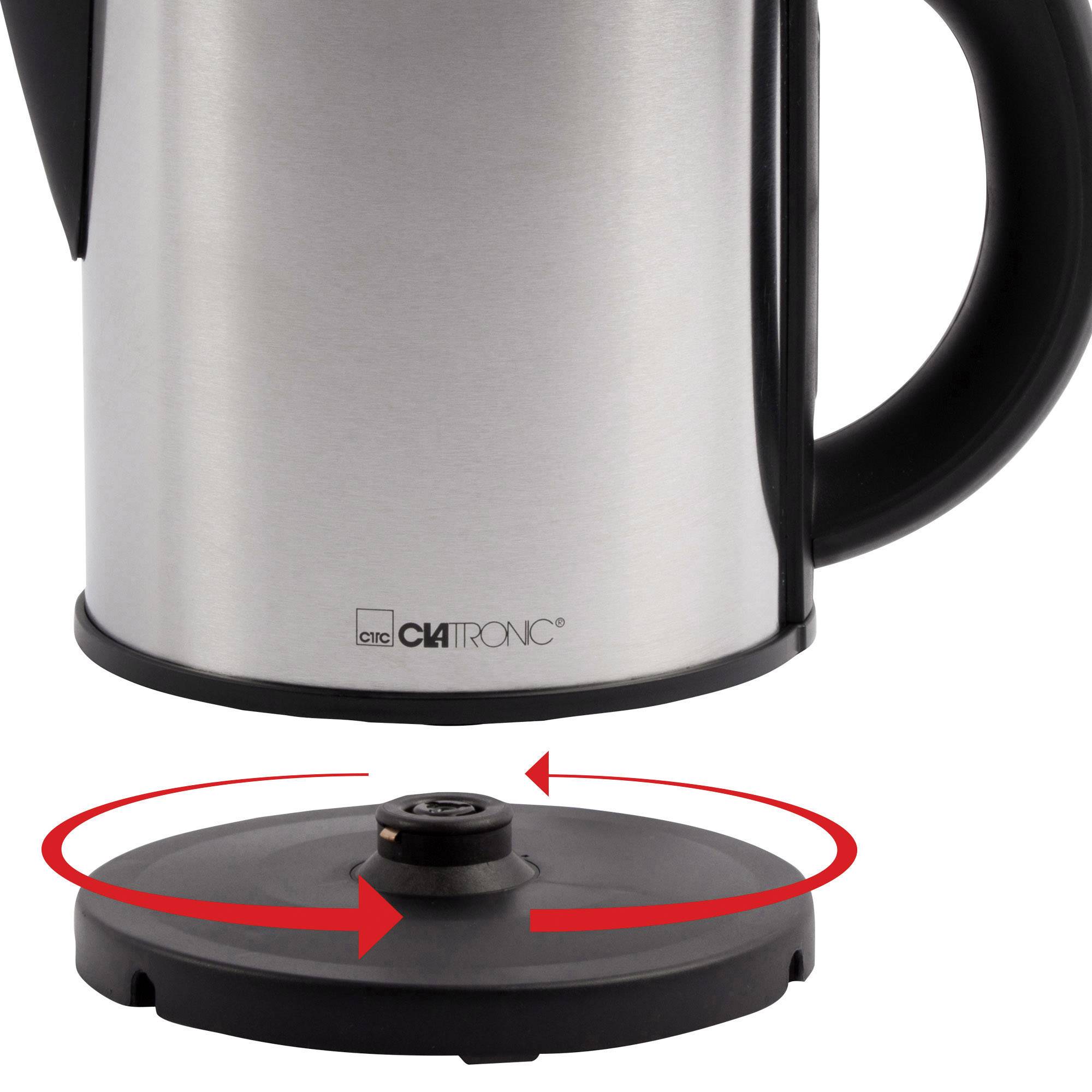 Clatronic WKS 3381 Wasserkocher schnurlos Edelstahl (gebürstet)