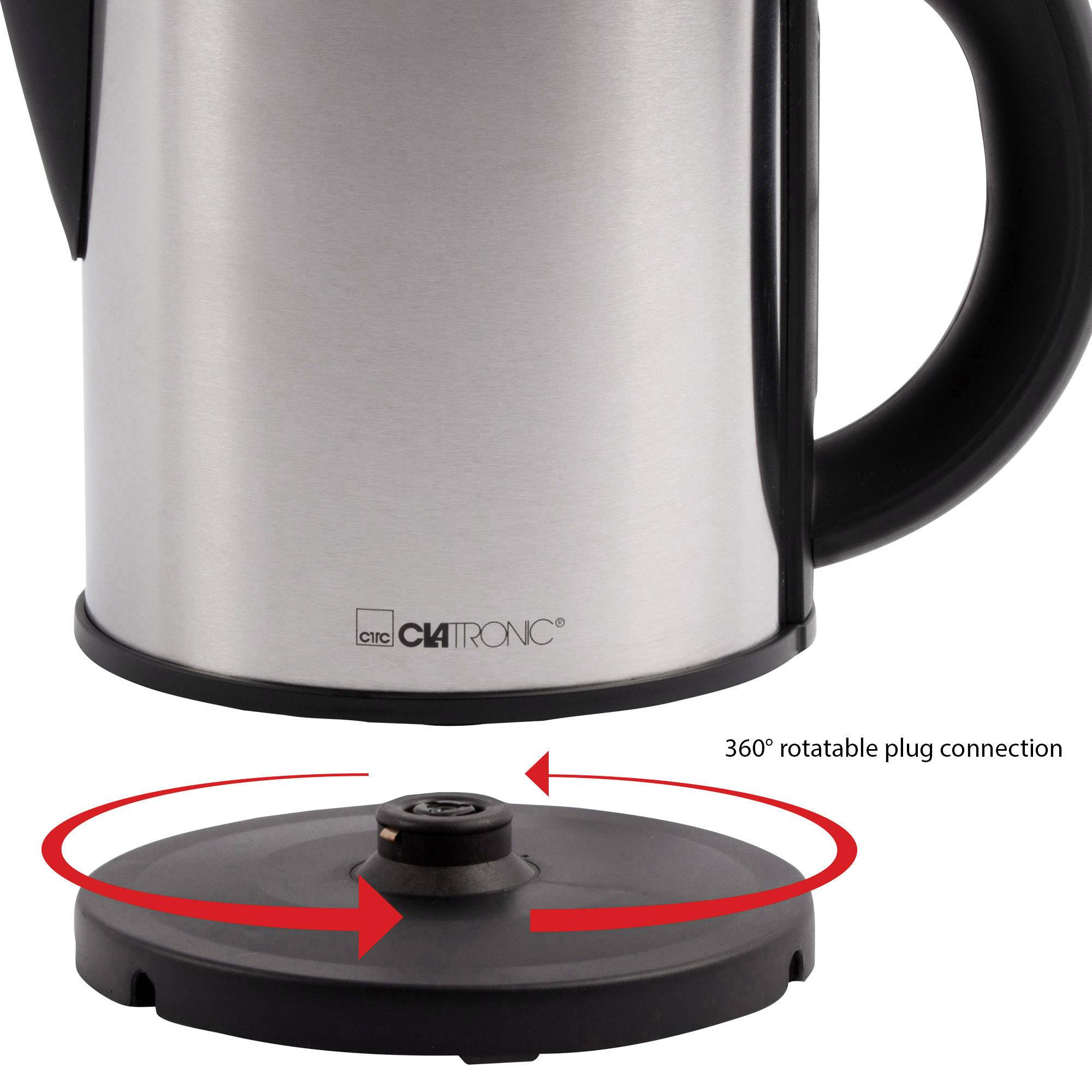 Clatronic WKS 3381 Wasserkocher schnurlos Edelstahl (gebürstet)