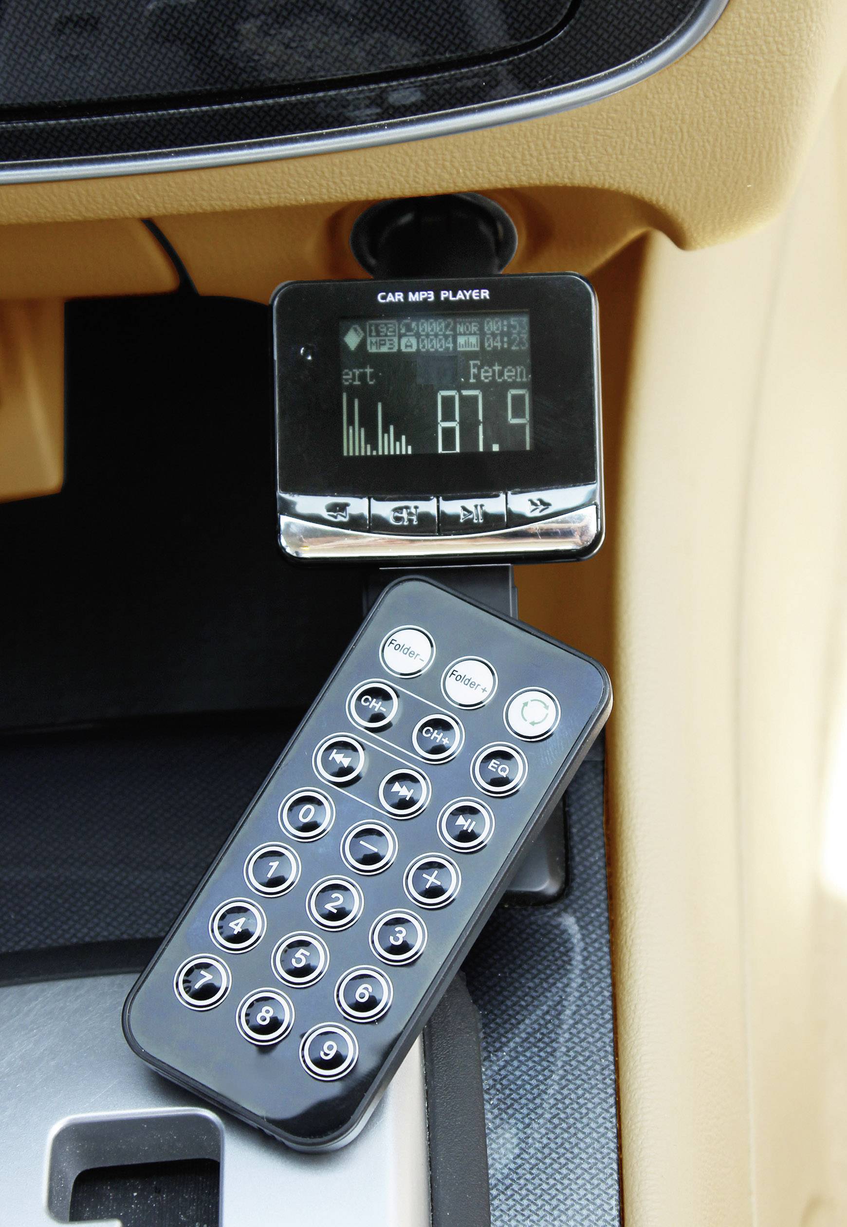 AIV 64C287 FM Transmitter mit Fernbedienung, mit Kartenslot