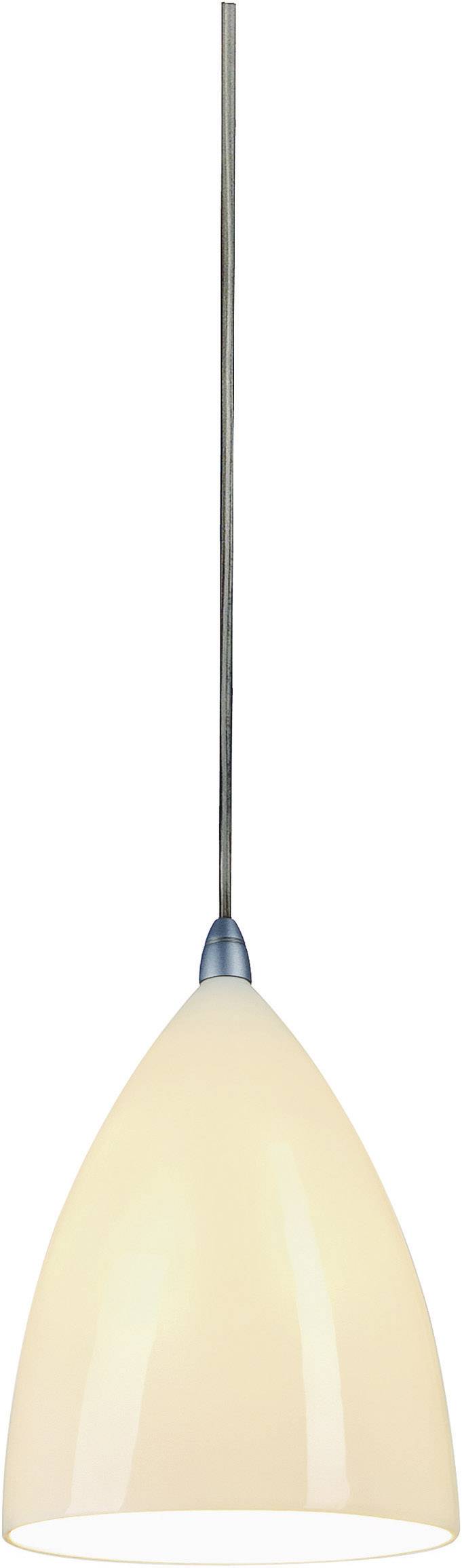 SLV Tonga IV 143594 Hochvolt-Schienensystem-Leuchte 1phasig E14 60 W Energiesparlampe, LED Silber, Weiß