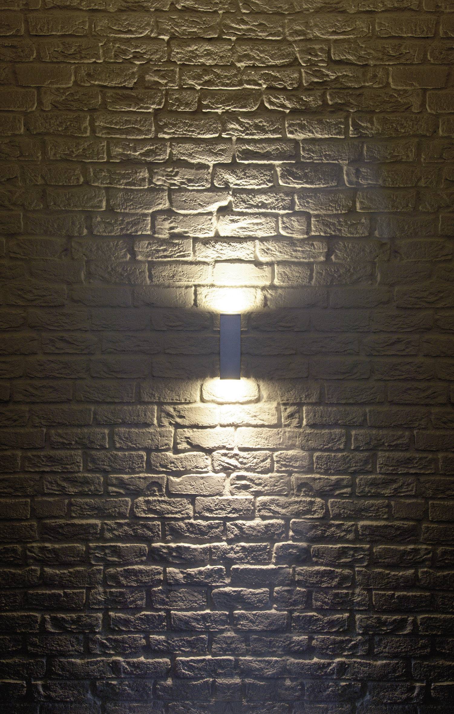 SLV Theo Up & Down 229532 Außenwandleuchte Halogen, LED GU10 70W Silber-Grau