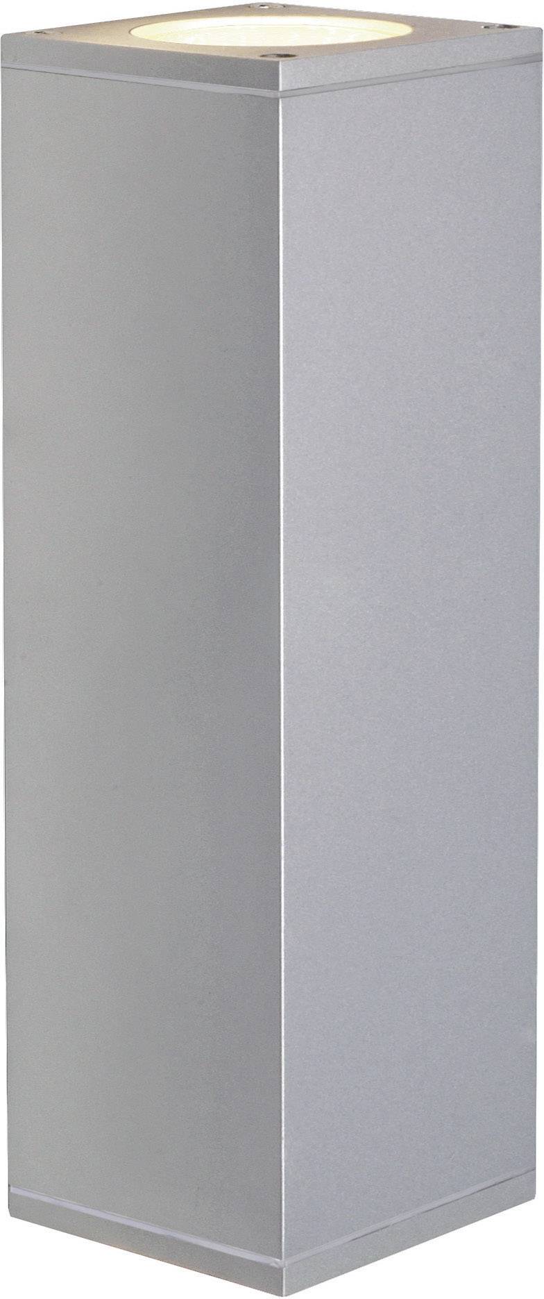 SLV Theo Up & Down 229532 Außenwandleuchte Halogen, LED GU10 70W Silber-Grau