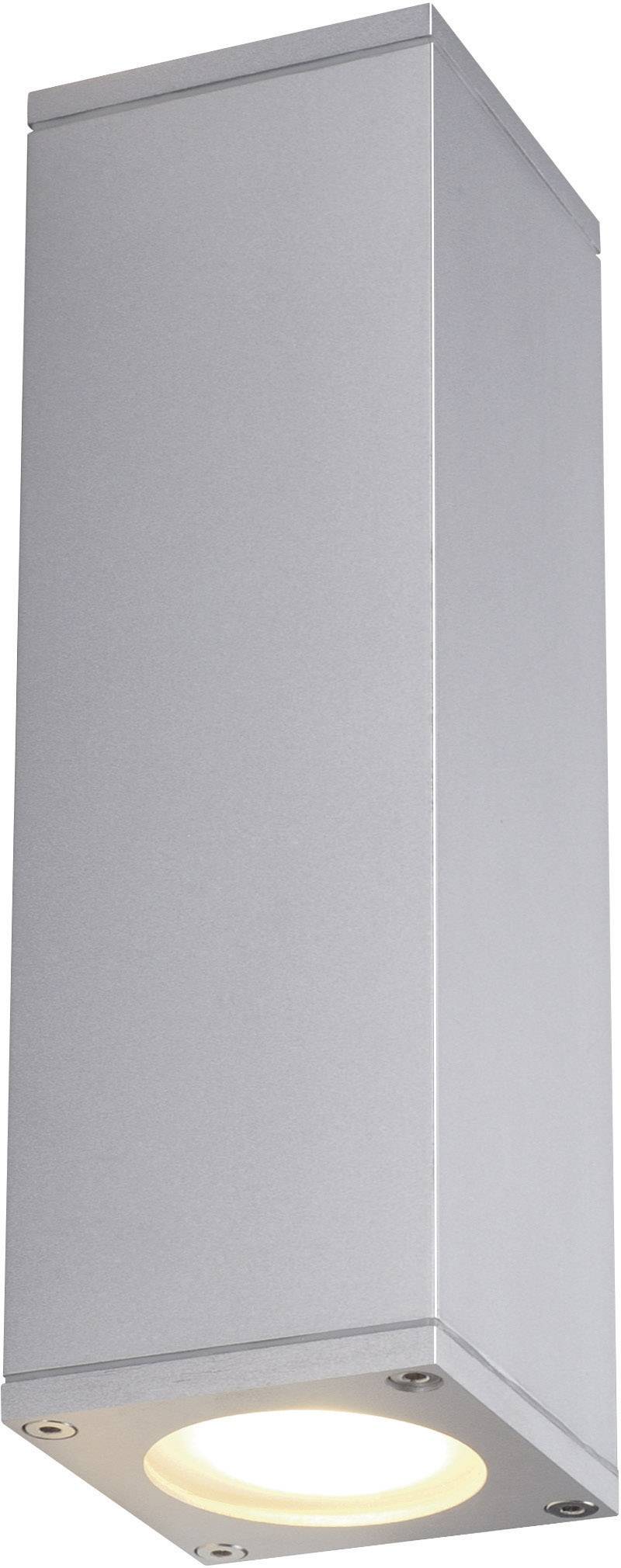 SLV Theo Up & Down 229532 Außenwandleuchte Halogen, LED GU10 70W Silber-Grau