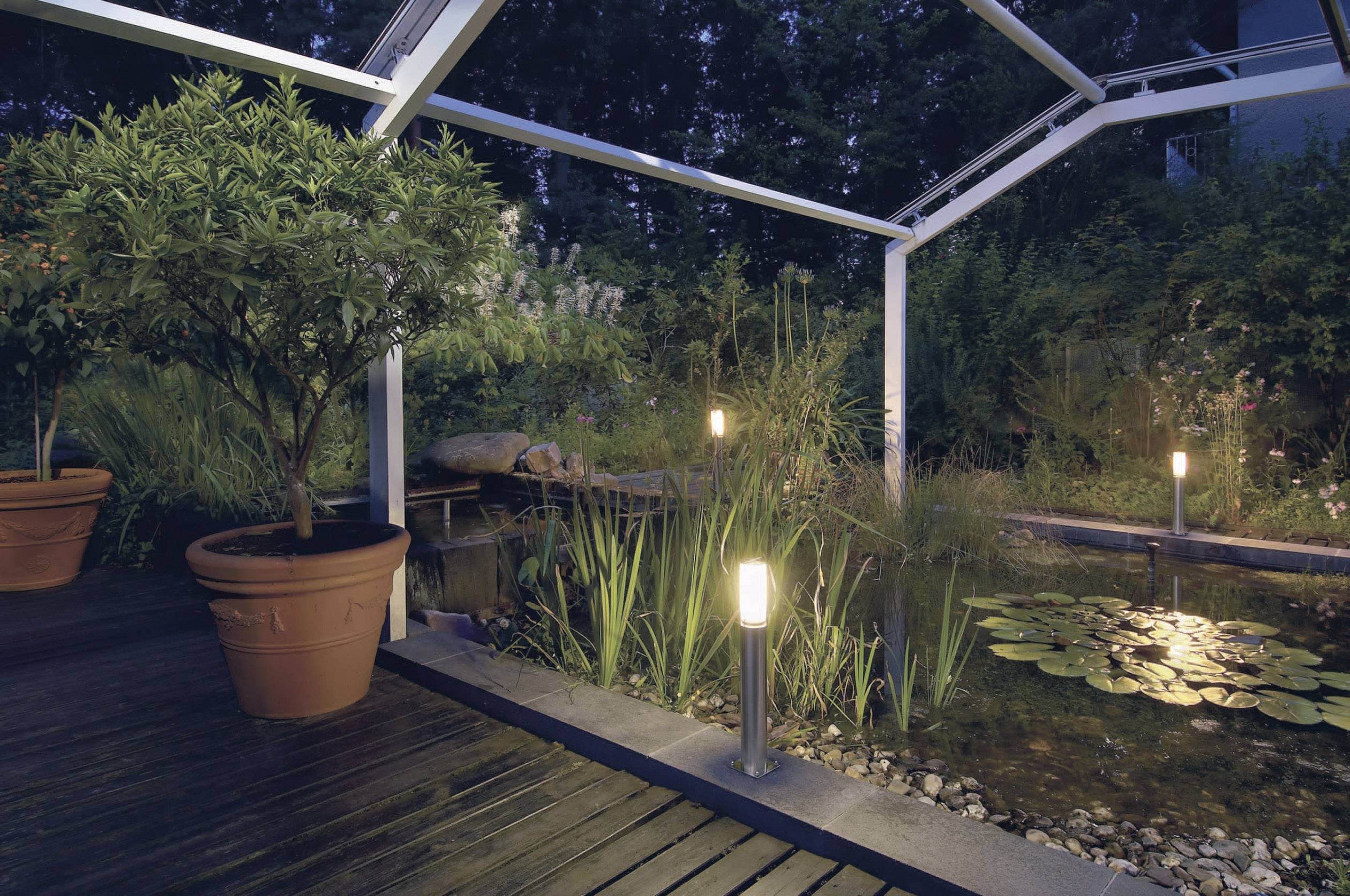 SLV 229172 Big Nails 80 Außenstandleuchte Energiesparlampe E27 15W Edelstahl