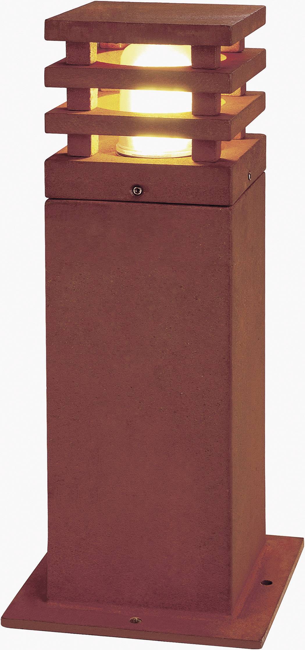 SLV 229420 Rusty Square 40 Außenstandleuchte Energiesparlampe E27 11W Eisen (gerostet)