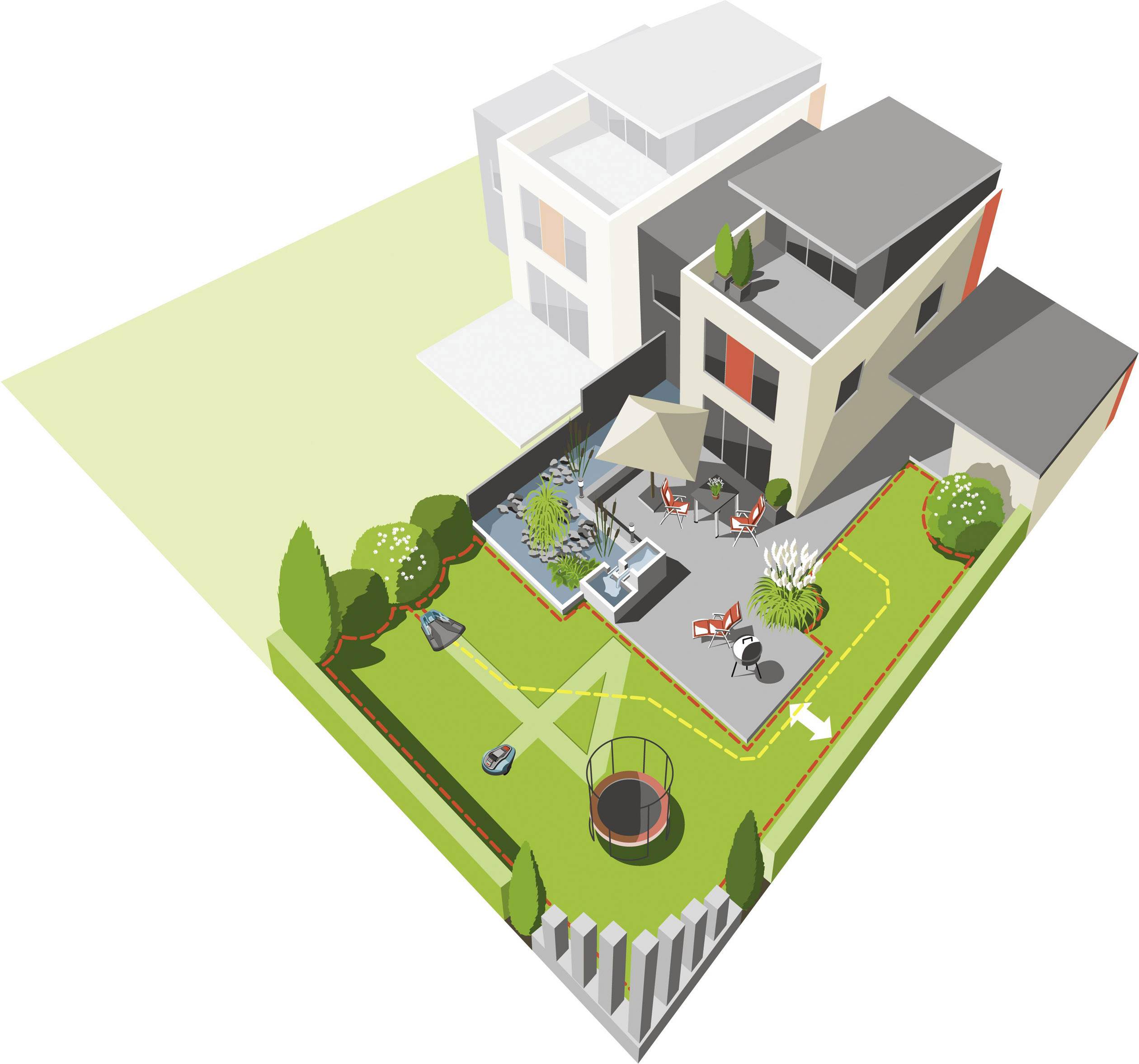 GARDENA R40Li Mähroboter Geeignet für Fläche max. 400 m²