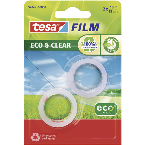 TESA 57049-00000-13 tesafilm Eco & Clear Transparent (L x B) 10m x 19mm 2St.