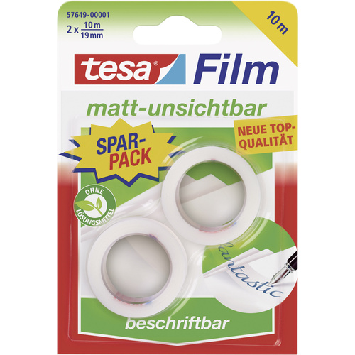 TESA 57649-00001-01 tesafilm Invisible Transparent (L x B) 10m x 19mm 2St.