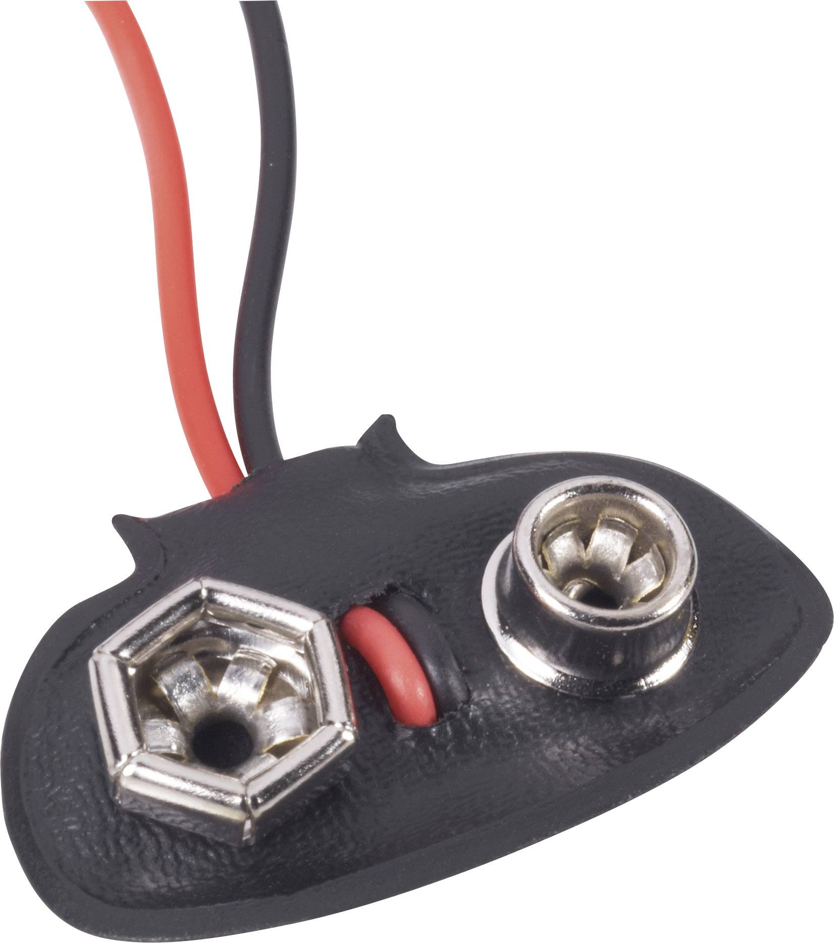 Beltrona 9V-T-Clip Batterieclip 1x 9V Block Druckknopfanschluss (L x B x H) 26 x 13 x 8mm