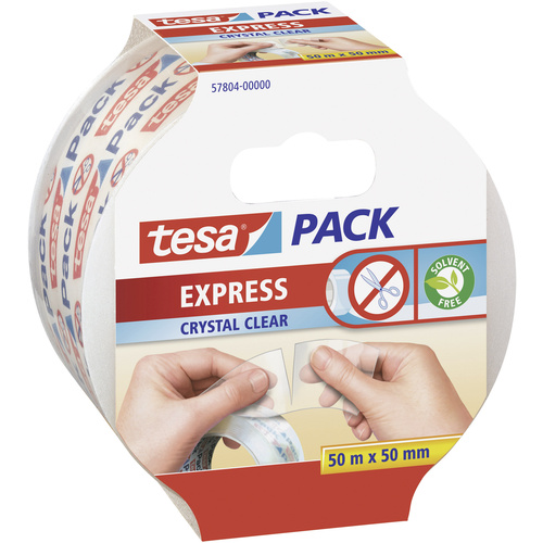 TESA EXPRESS 57804-00000-01 Packband tesapack® Transparent (L x B) 50 m x 50 mm 1 St.