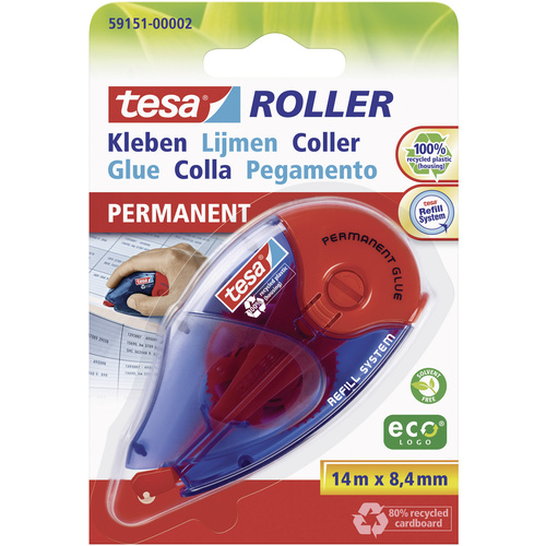 Roller de colle permanente tesa ecoLogo 59151-00002-06 (L x l) 14 m x 8.4 mm 1 pc(s)