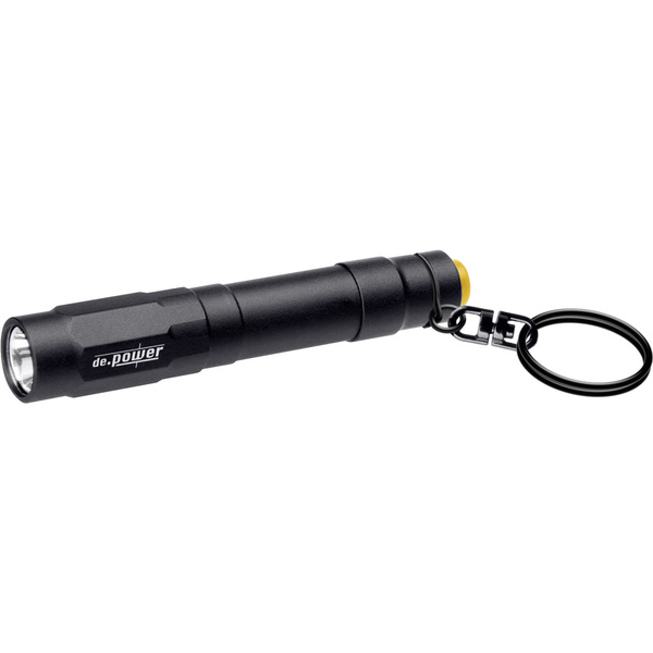 De.power by litexpress LED Mini-Taschenlampe mit Schlüsselanhänger batteriebetrieben 0.45 h 38 g