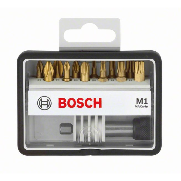 Bosch Accessories Robust Line 2607002577 Bit-Set 13teilig Kreuzschlitz Phillips, Kreuzschlitz Pozidriv, Innen-Sechsrund (TX)