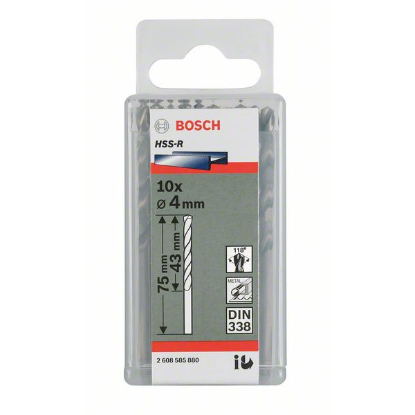 Bosch Accessories 2607018401 HSS Metall-Spiralbohrer  1.5 mm Gesamtlänge 40 mm rollgewalzt DIN 338 Zylinderschaft 10 St.