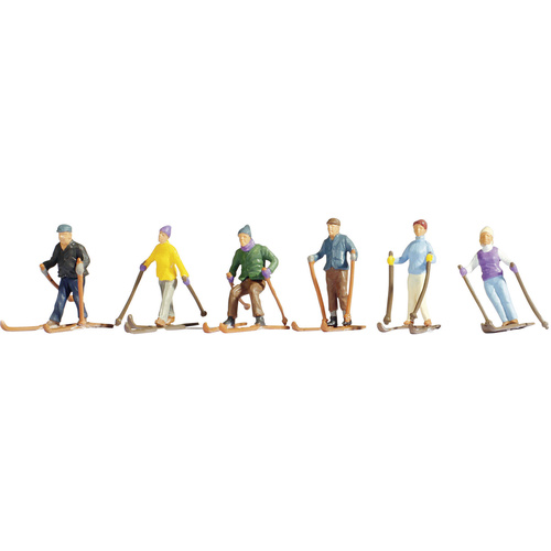 6 figurines Skieurs 15828 H0