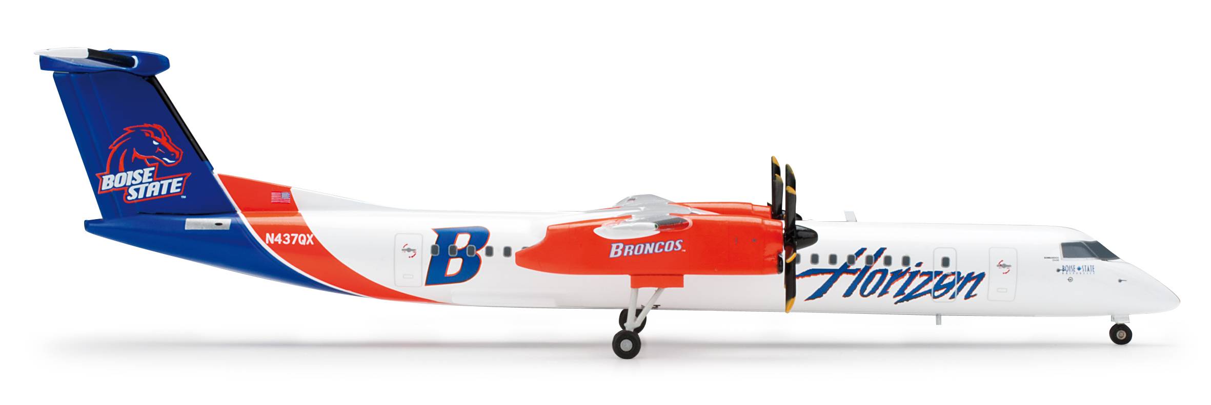Herpa 1/200 Horizon Air Bombardier Q400 "Boise State Broncos" Luftfahrzeug 1:200 553728