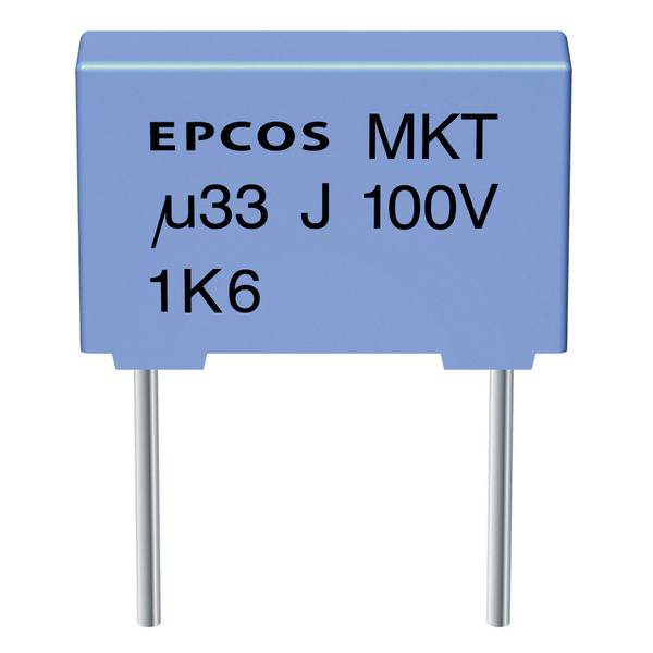 TDK B32520-C225-K MKT-Folienkondensator radial bedrahtet 2.2 µF 63 V/DC 10% 7.5mm (L x B x H) 10 x 6 x 12mm