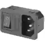 501637 Kaltgeräte-Steckverbinder Stecker, Einbau vertikal Gesamtpolzahl: 2 + PE 10A Schwarz 1St. 501637 Kaltgeräte-Steckverbinder Stecker, Einbau vertikal Gesamtpolzahl: 2 + PE 10A Schwarz 1St.