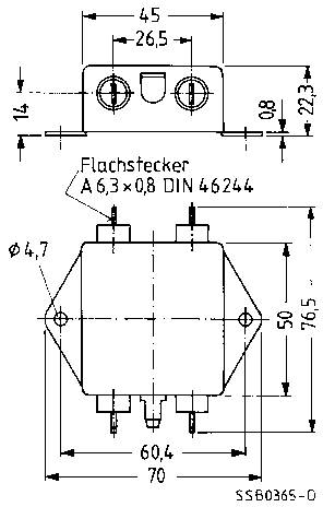 TDK B84111AA30 B84111AA30 Entstörfilter flammhemmend 250 V/AC 3A 1.5 mH (L x B x H) 70 x 76.5 x 22.3mm 1St.