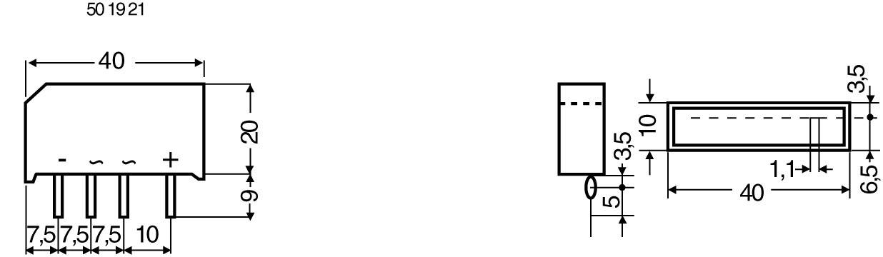 Diotec B250C5000A Brückengleichrichter SIL-4 600V 5A Einphasig