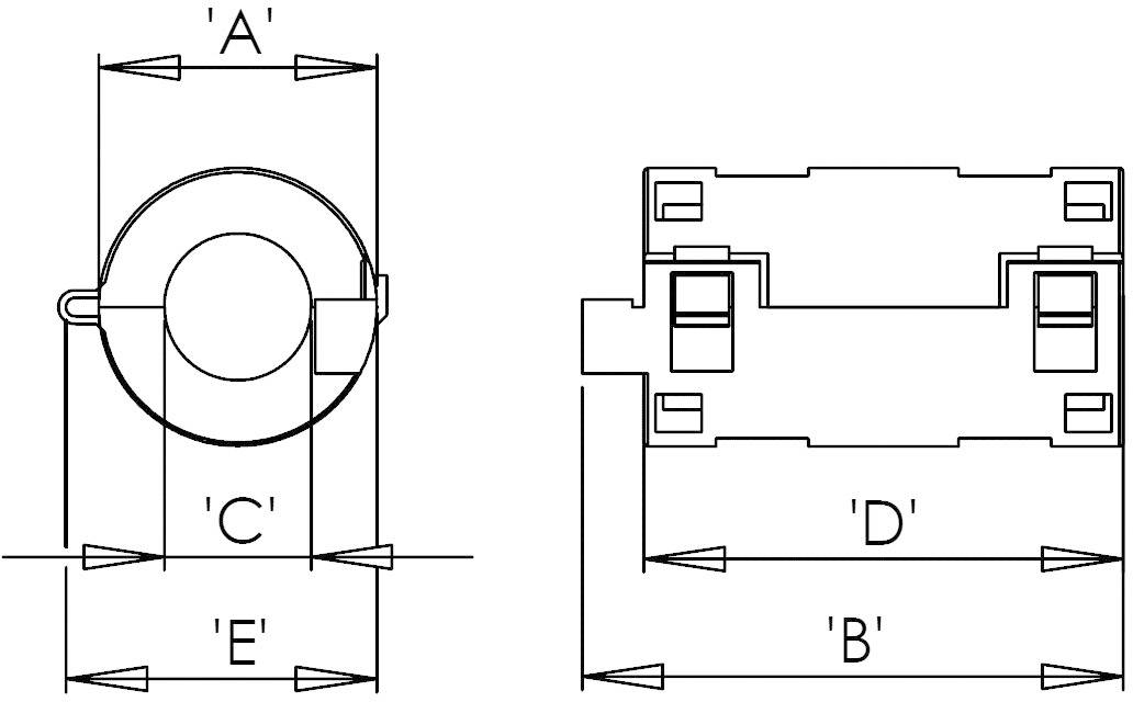 Richco RRC16-09-28-M1 RRC16-09-28-M1 Ferrit-Ringkern geteilt 190 Ω Kabel-Ø (max.) 9 mm (Ø) 9 mm 1