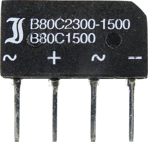 TRU Components TC-B80C1500B Brückengleichrichter SIL-4 160V 2.3A Einphasig