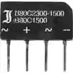 Diotec B40C1500B Brückengleichrichter SIL-4 80V 2.3A Einphasig Diotec B40C1500B Brückengleichrichter SIL-4 80V 2.3A Einphasig