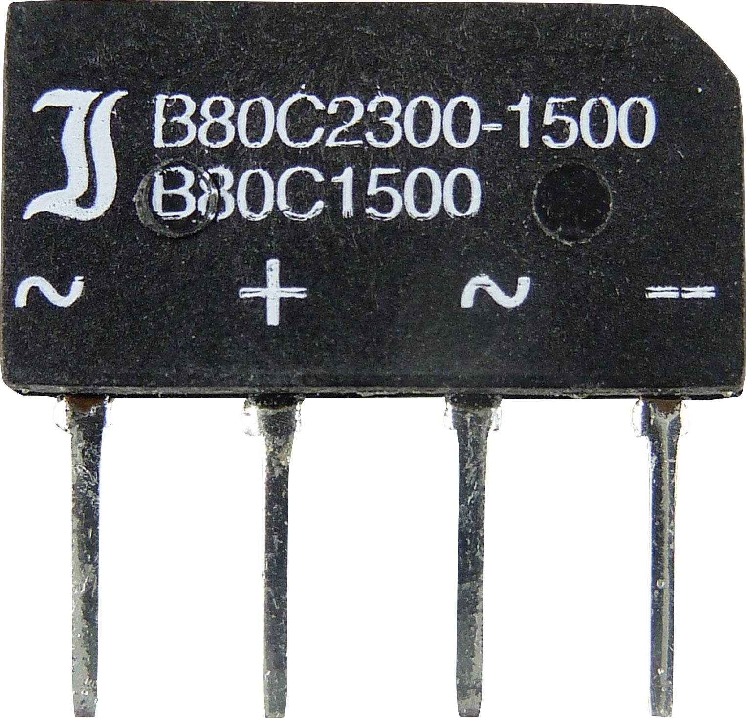 TRU Components TC-B40C1500B Brückengleichrichter SIL-4 80 V 2.3 A Einphasig