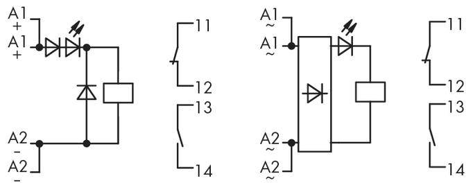 WAGO 286-320 Steckrelais 24 V/DC 6A 1 Öffner, 1 Schließer 1St.