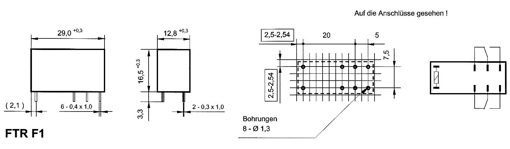 Takamisawa FTR-F1 CD 012 Printrelais 12 V/DC 5A 2 Wechsler