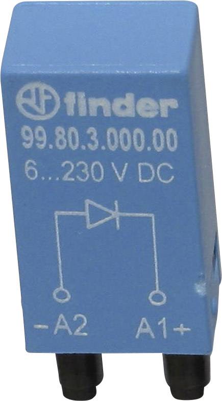 Finder Steckmodul mit Freilaufdiode, ohne LED 99.80.3.000.00 Passend für Modell (Relais): 94.54.1, 94.84.3, Finder 95.85.3, F