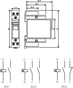 Finder Stromstoß-Schalter Hutschiene 20.21.8.012.4000 1 Schließer 12 V/AC 16A 4000 VA 1St.