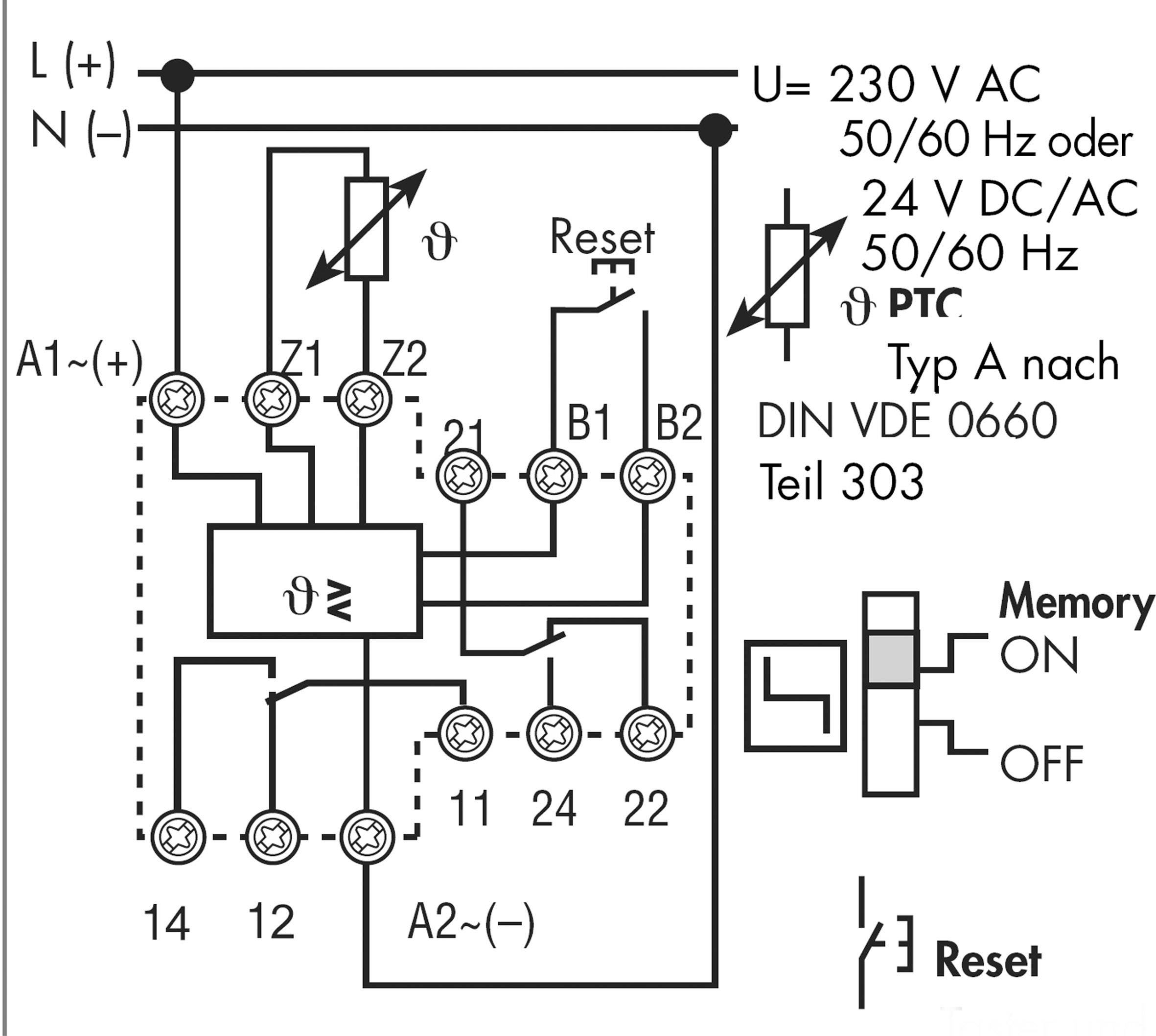 Finder Überwachungsrelais 24 V/DC, 24 V/AC 2 Wechsler 1 St. 71.92.0.024.0001 Temperatur